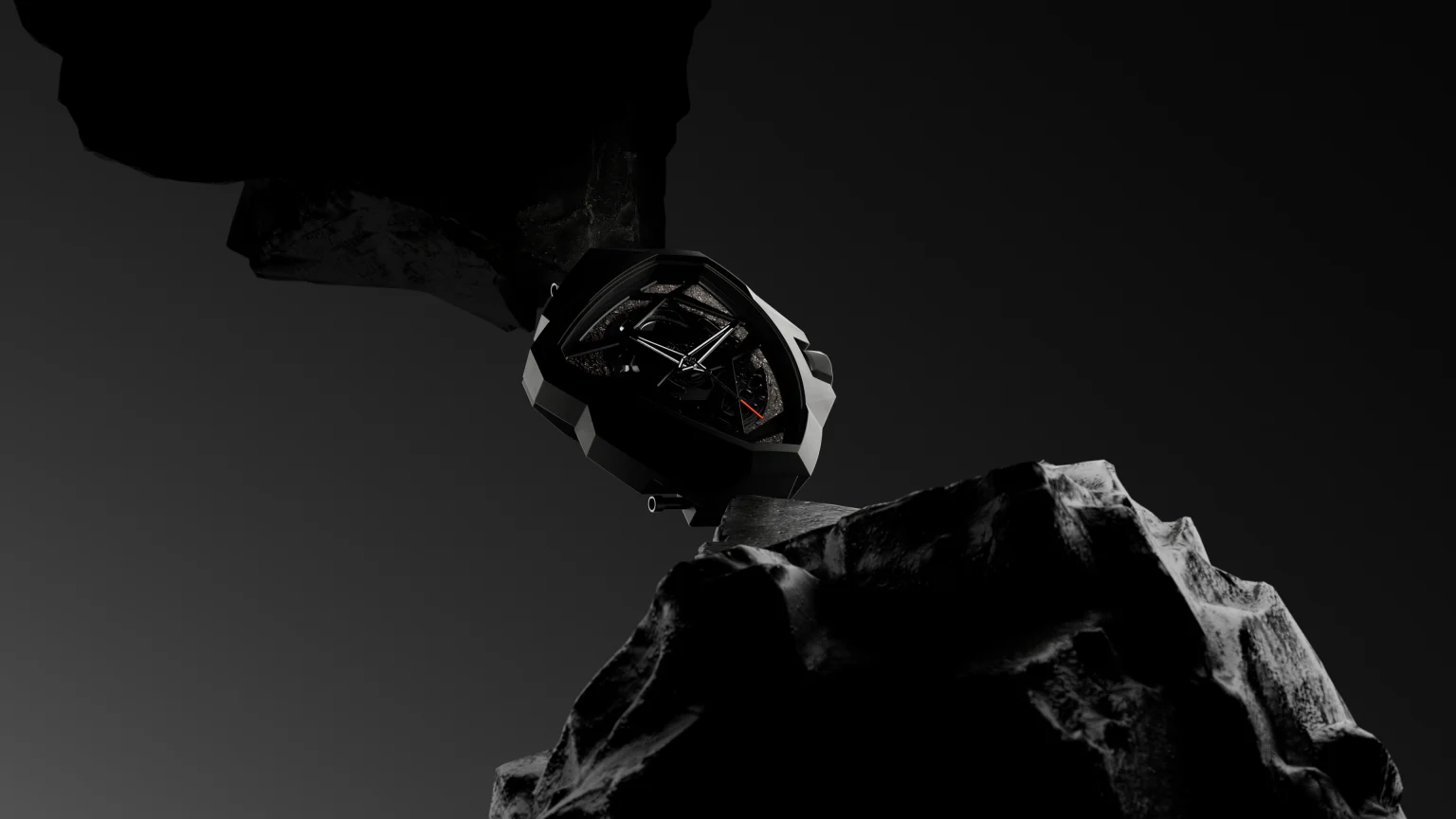 Hamilton Ventura Edge Skeleton luxury watch visualized with premium CGI