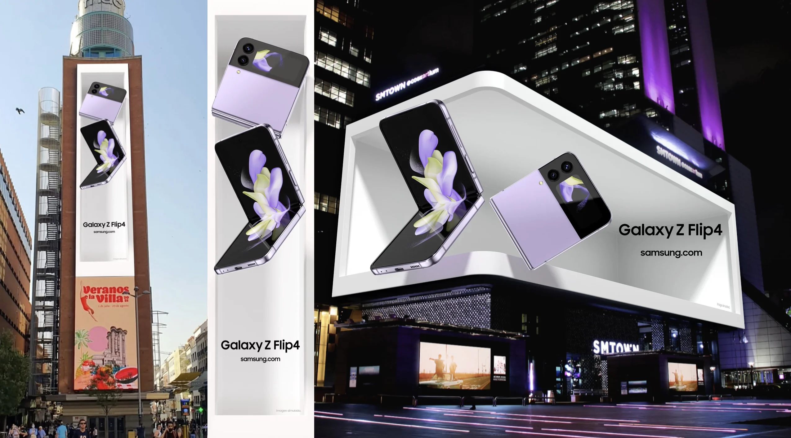 Campaña digital de gran formato de Kutuko para Samsung Galaxy S23 y Z Flip4 en Callao